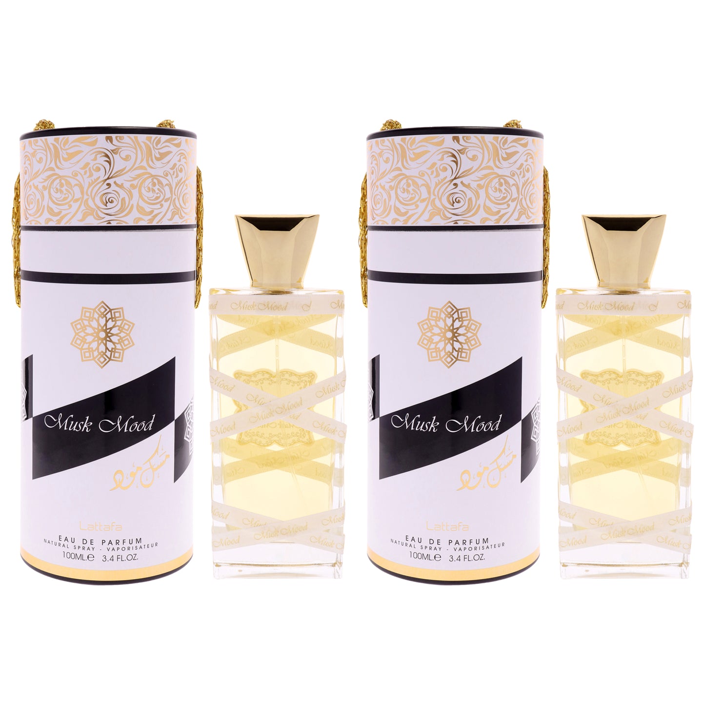 Musk Mood by Lattafa for Women - 3.4 oz EDP Spray - Pack of 2