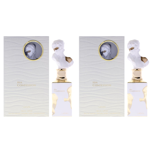 Confession Kit by Lattafa for Unisex - 2 Pc Kit 3.4oz His Confession EDP Spray, 3.4oz Her Confession EDP Spray