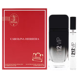 212 VIP Black by Carolina Herrera for Men - 2 Pc Gift Set 3.4oz EDP Spray, 0.34oz EDP Spray (Mini)