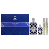 Royal Bleu by Orientica for Unisex - 4 Pc Gift Set 2.7oz EDP Spray, 2 x 10ml EDP Spray (Mini), 7.5ml EDP Splash (Mini)