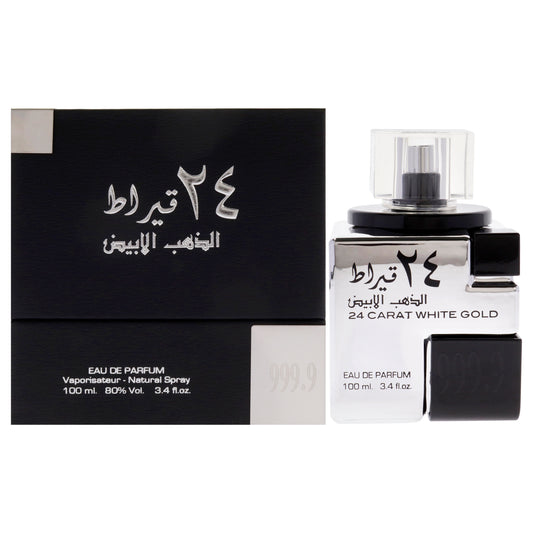 24 Carat - White Gold by Lattafa for Unisex - 3.4 oz EDP Spray