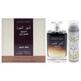 Ameer Al Oudh by Lattafa for Unisex - 2 Pc Gift Set 3.4oz EDP Spray, 2.5oz Perfumed Spray