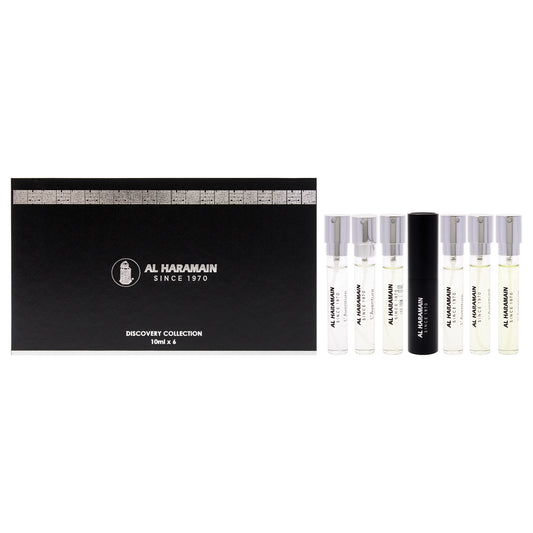 Discovery Collection - Laventure by Al Haramain for Unisex - 6 Pc Mini Gift Set 0.33oz LAventure EDP Spray (Mini), 0.33oz LAventure - Femme EDP Spray (Mini), 0.33oz LAventure - Knight EDP Spray (Mini), 0.33oz LAventure - Gold EDP Spray (Mini), 0.33oz LAve