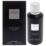 London Fragrances - Velvet Rose and Oud by Fine Perfumery for Men - 3.4 oz EDP Spray