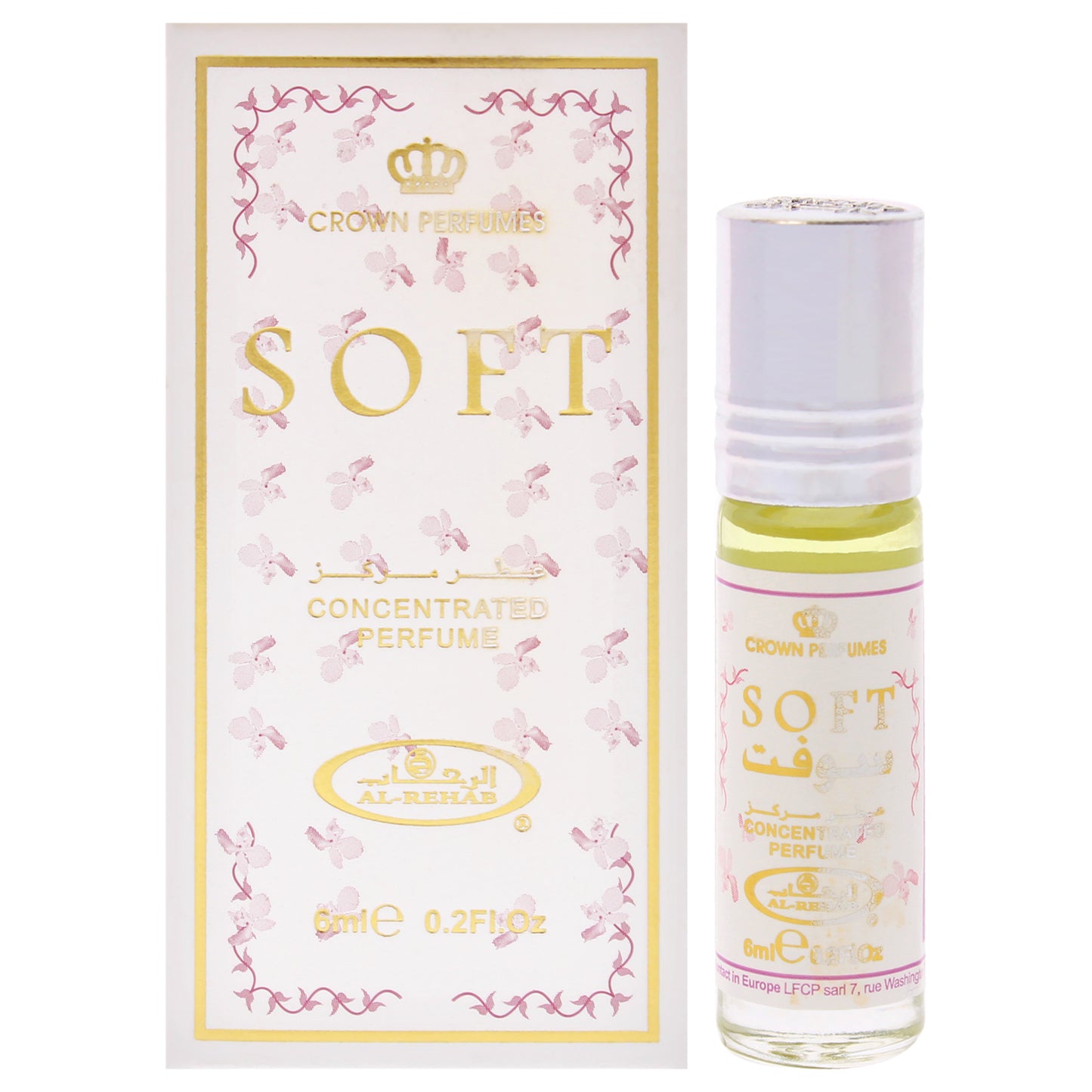 Soft by Al-Rehab for Unisex - 0.19 oz Concentrated Perfume Oil Rollerball