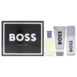 Boss Bottled by Hugo Boss for Men - 3 Pc Gift Set 3.3oz EDT Spray, 3.3oz Shower Gel, 5.1oz Deodorant Spray