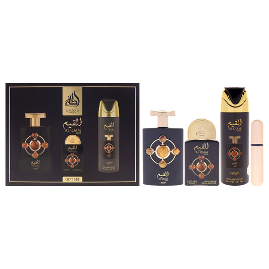 Pride - Al Qiam Gold by Lattafa for Women - 3 Pc Gift Set 3.4oz EDP Spray, 0.67oz EDP Spray, 6.67oz Perfumed Body Spray