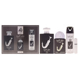 Pride - Ishq Al Shuyukh Silver by Lattafa for Men - 3 Pc Gift Set 3.4oz EDP Spray, 0.67oz EDP Spray, 6.67oz Perfumed Body Spray