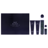 360 Black by Perry Ellis for Men - 4 Pc Gift Set 3.4oz EDT Spray, 0.25oz EDT Spray (Mini), 3oz Aftershave Balm, 3oz Shower Gel