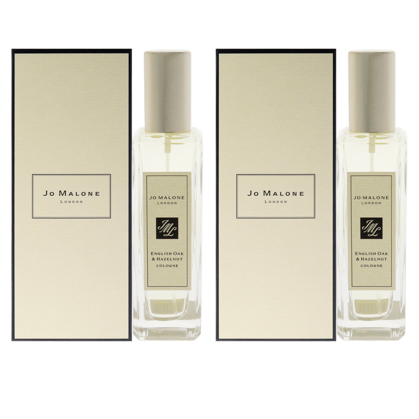 English Oak and Hazelnut by Jo Malone for Unisex - 1 oz Cologne Splash Spray - Pack of 2