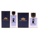 K Kit by Dolce and Gabbana for Men - 2 Pc Kit 3.3oz EDT Spray, 1.7oz EDT Spray