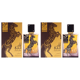 Oud Lail Maleki by Lattafa for Men - 3.4 oz EDP Spray - Pack of 2