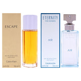 Calvin Klein Kit by Calvin Klein for Women - 2 Pc Kit 3.4oz Eternity Air EDP Spray, 3.4oz Escape EDP Spray