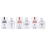 Warm and Cozy Nights Kit by Just Juice for Unisex - 3 Pc Kit 3.4oz Pumpkin Spice Latte EDP Spray, 3.4oz Bourbon Smoke EDP Spray, 3.4oz Velvet Noir EDP Spray