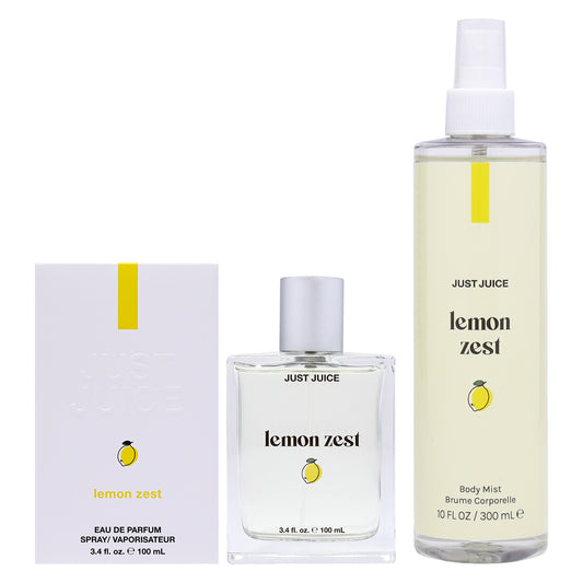 Lemon Zest Kit by Just Juice for Unisex 2 Pc Kit 3.4oz EDP Spray, 10oz Body Spray